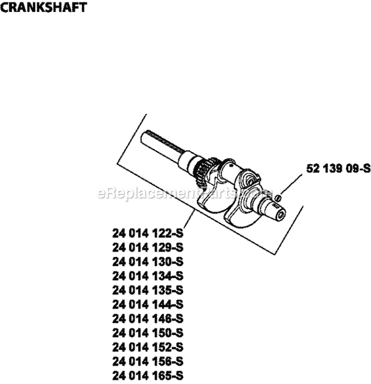 Page D Diagram and Parts List for CH750-3052  Kohler Engine