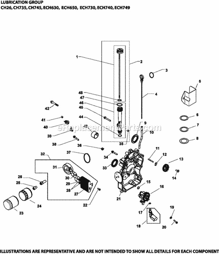 Page L Diagram and Parts List for ECH680-3012  Kohler Engine