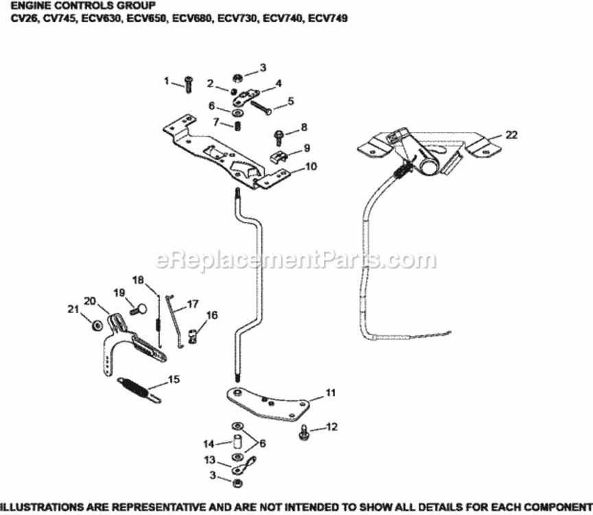 Engine_Controls_Group_9-24-498_Ecv630-749 Diagram and Parts List for ECV749-3025  Kohler Engine
