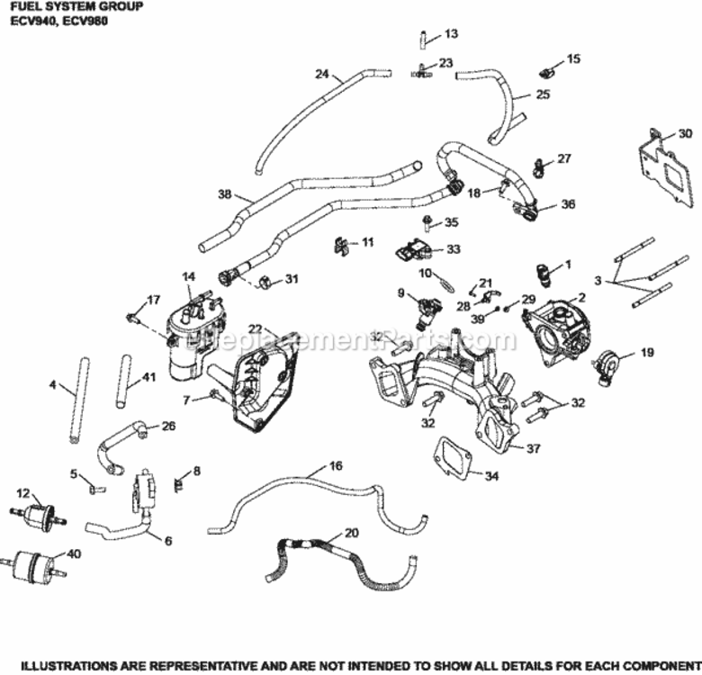 Fuel_System_Group_8-62-31_Ecv940-980 Diagram and Parts List for ECV940-2013  Kohler Engine