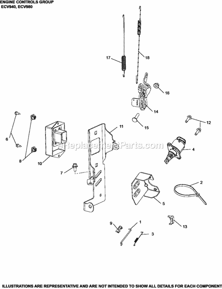Page E Diagram and Parts List for ECV980-2012  Kohler Engine