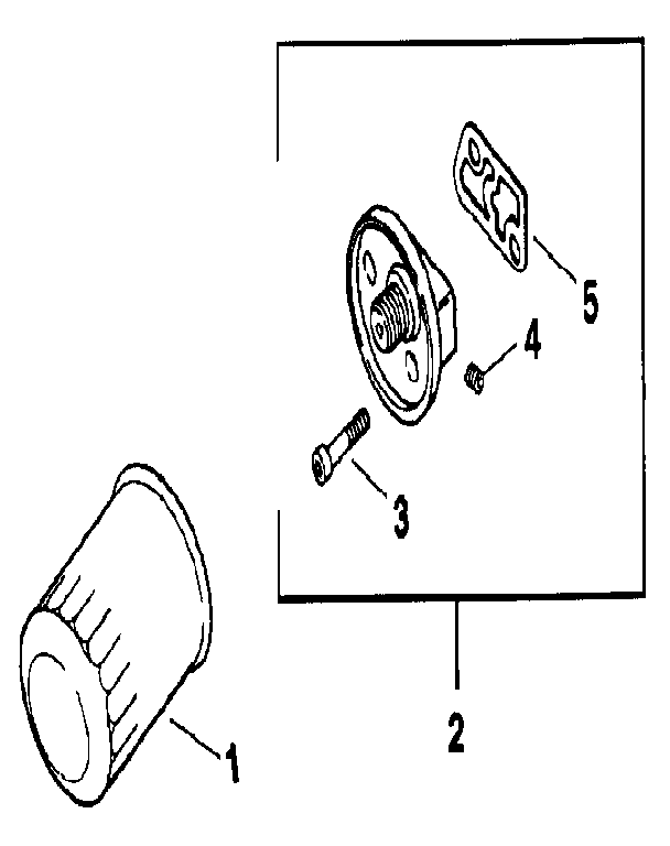 Oil filter Diagram and Parts List for MV18S-58556  Kohler Engine