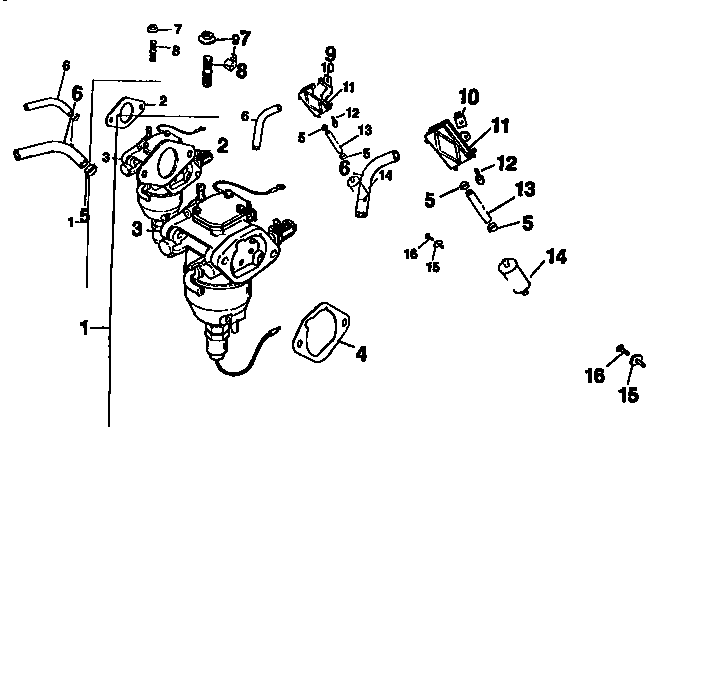 Fuel system Diagram and Parts List for CV18S-61554  Kohler Engine