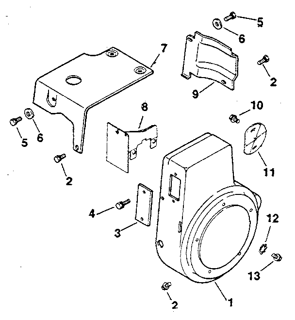 Group 2 baffles & shroud Diagram and Parts List for MV8-301500  Kohler Engine
