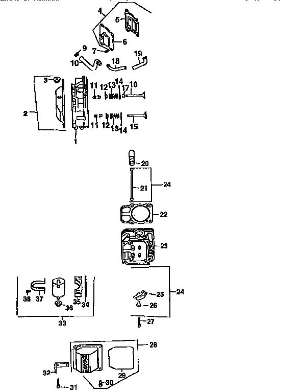 Cylinder Head, Valve And Breather Diagram and Parts List for CV22S-67527  Kohler Engine
