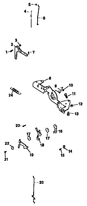 Engine Controls Diagram and Parts List for CV22S-PS67515  Kohler Engine
