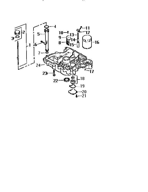 Oil pan/lubrication Diagram and Parts List for CV15S-41526  Kohler Engine