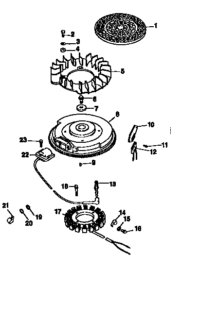 Ignition/electrical Diagram and Parts List for CV18S-61554  Kohler Engine