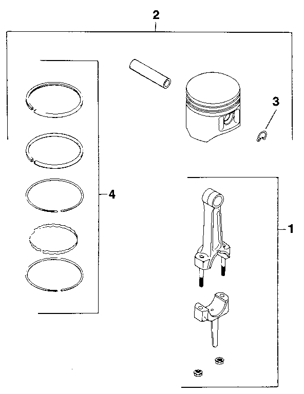 Piston & rod - group 22 Diagram and Parts List for M8ST-301549  Kohler Engine