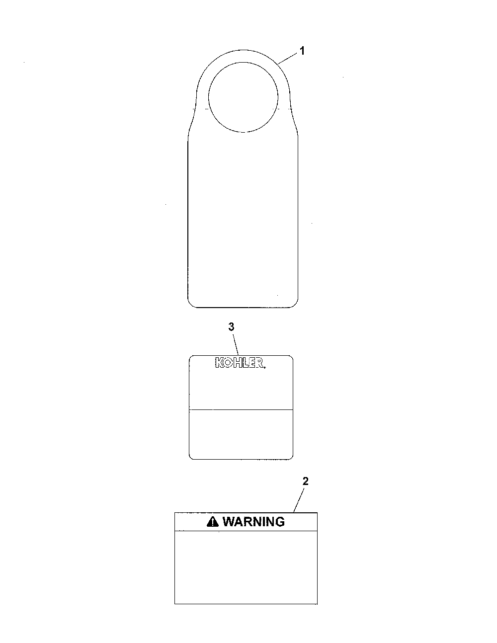 Decals Diagram and Parts List for XT149-0311-ED  Kohler Engine
