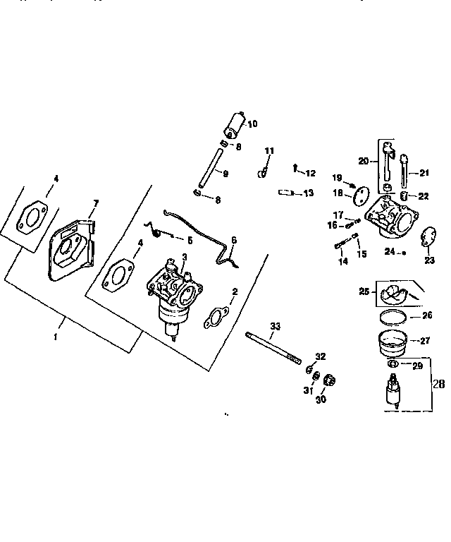 Fuel system Diagram and Parts List for CV15S-41526  Kohler Engine