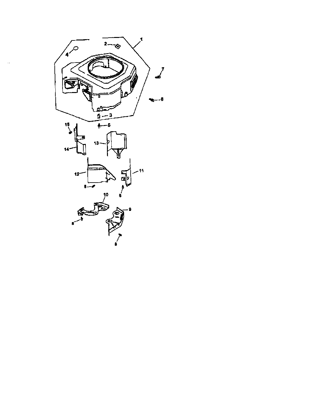 Blower housing and baffles Diagram and Parts List for CV24S-75532  Kohler Engine