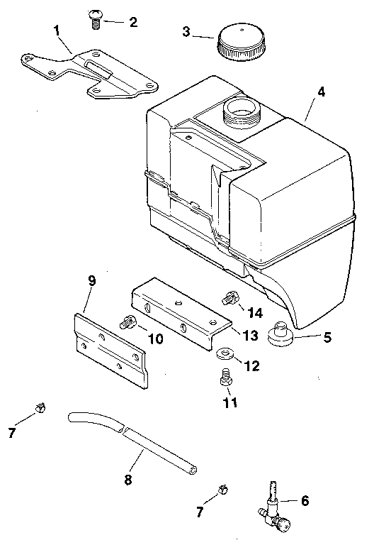Fuel tank - group 15 Diagram and Parts List for M8ST-301549  Kohler Engine