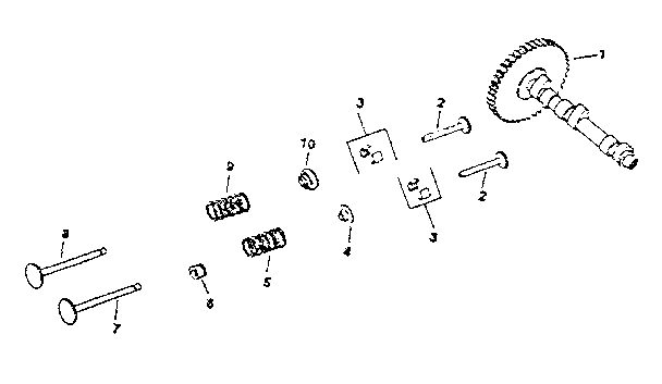 Camshaft & valves Diagram and Parts List for MV18S-24665  Kohler Engine