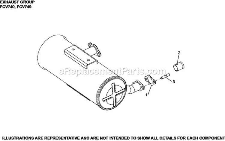Page H Diagram and Parts List for FCV740-3011  Kohler Engine