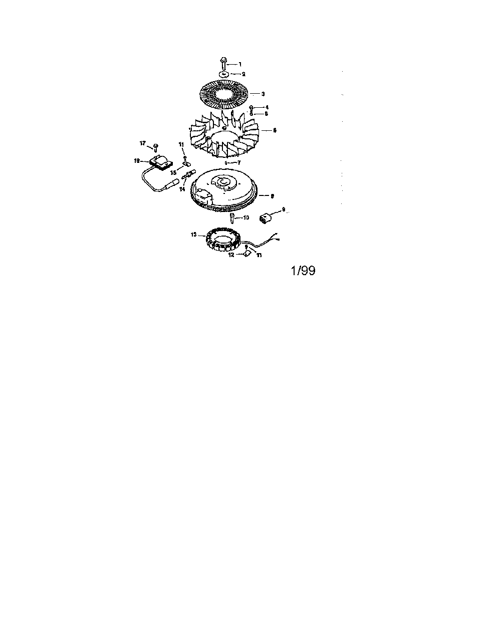 Ignition/electrical Diagram and Parts List for CV15S-41567  Kohler Engine
