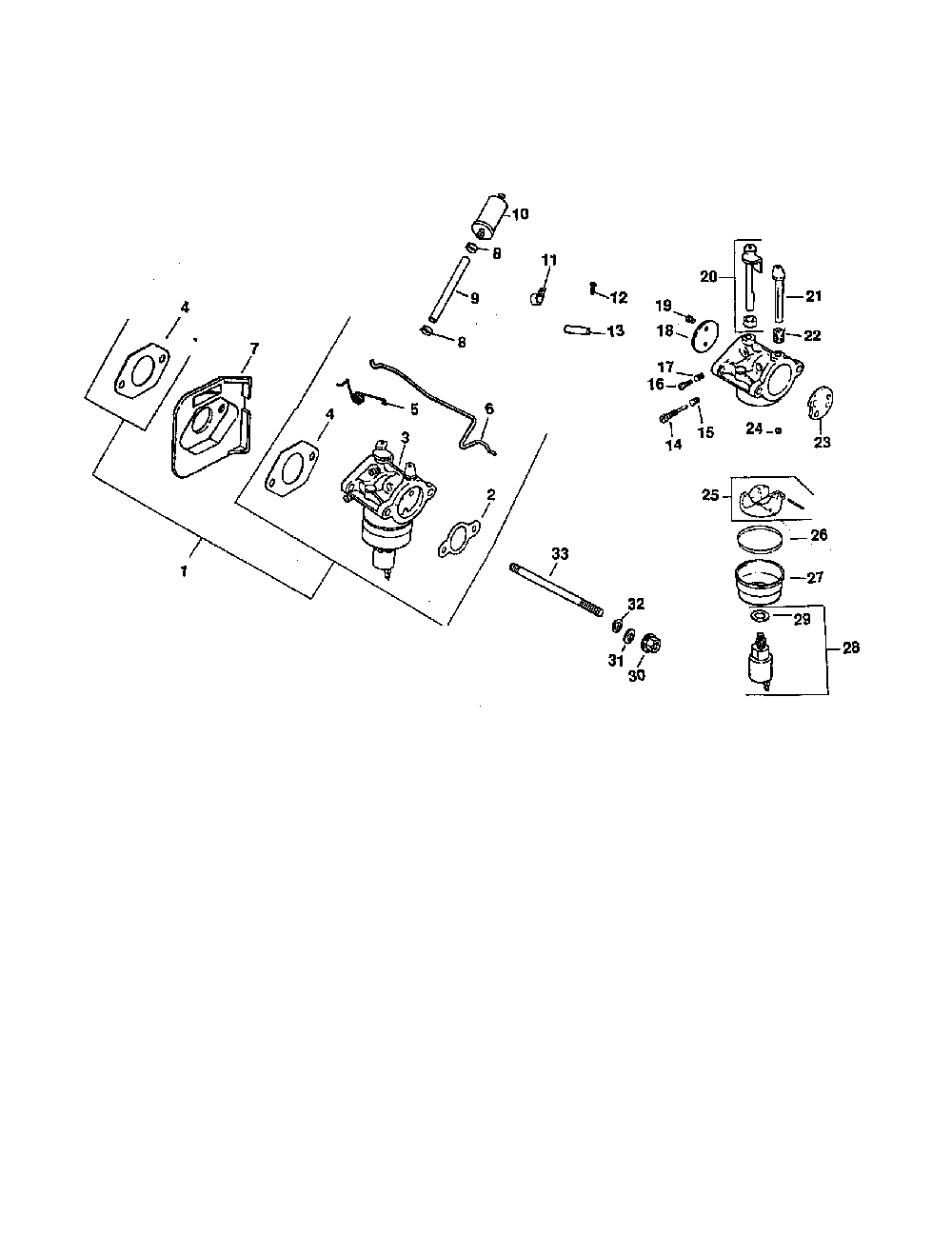 Fuel system Diagram and Parts List for CV15S-41567  Kohler Engine