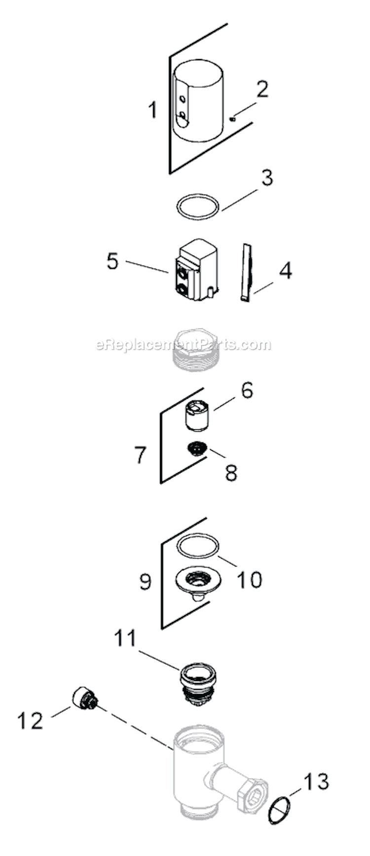 Page A Diagram and Parts List for K-10958  Kohler 