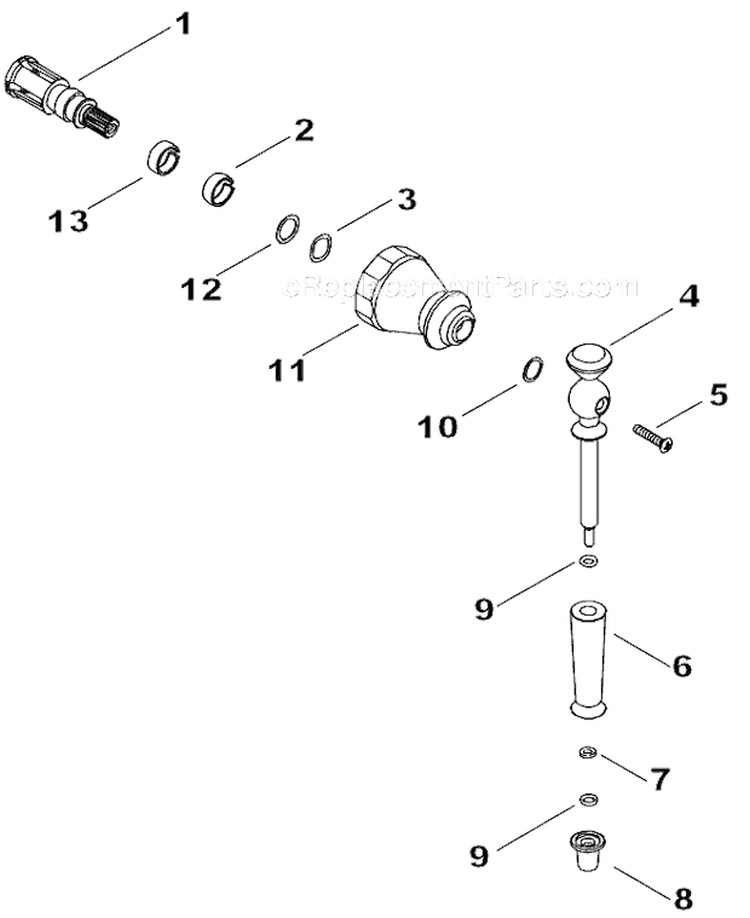 Page B Diagram and Parts List for K-T10111-4  Kohler 