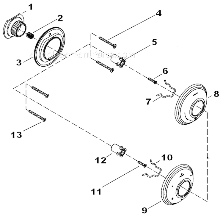Page B Diagram and Parts List for K-T10303-4F  Kohler 