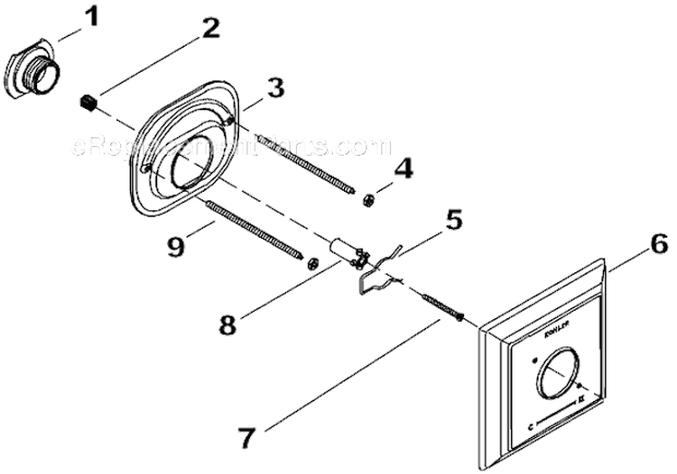Page B Diagram and Parts List for K-T10421-4S  Kohler 