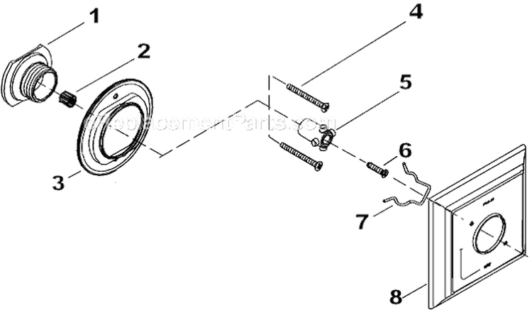 Page B Diagram and Parts List for K-T10423-3S  Kohler 