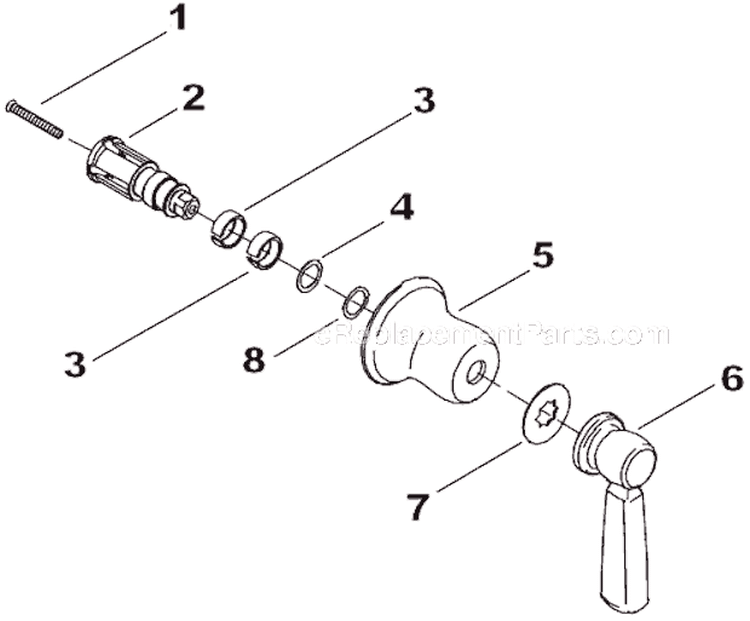 Page A Diagram and Parts List for K-T10593-4  Kohler Thermostat Parts