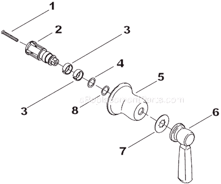 Page A Diagram and Parts List for K-T10595-4  Kohler Thermostat Parts