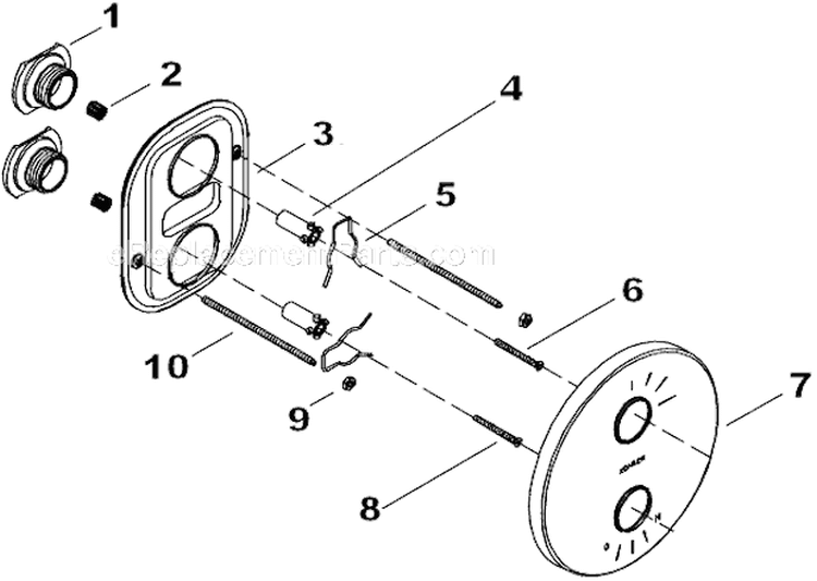 Page B Diagram and Parts List for K-T10941-4  Kohler 