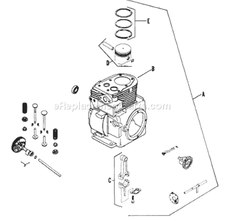 Page S Diagram and Parts List for K141-29172  Kohler Engine