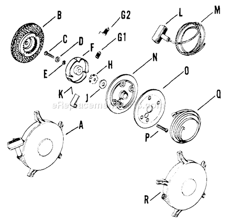 Page Z Diagram and Parts List for K141-29167  Kohler Engine