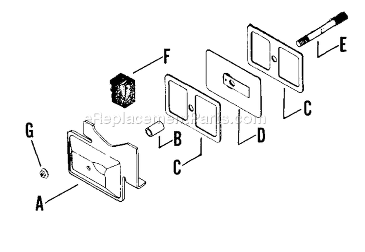 Page C Diagram and Parts List for K141-29161  Kohler Engine