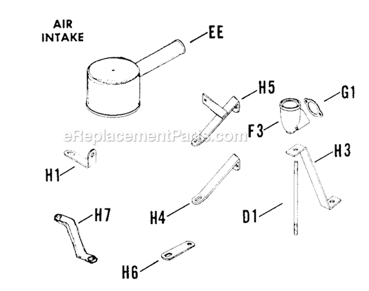 Page B Diagram and Parts List for K161-28653  Kohler Engine