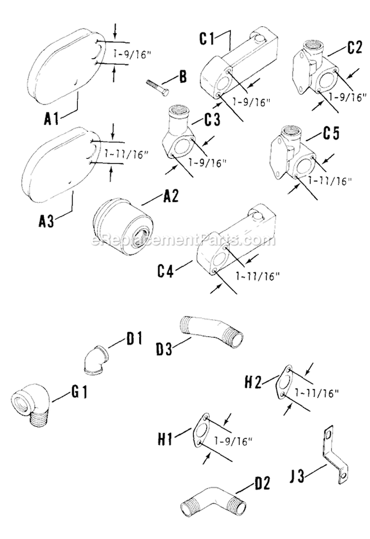 Page P Diagram and Parts List for K161-28659  Kohler Engine