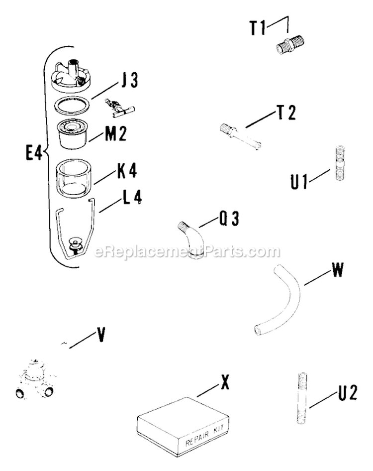 Page V Diagram and Parts List for K161-28659  Kohler Engine