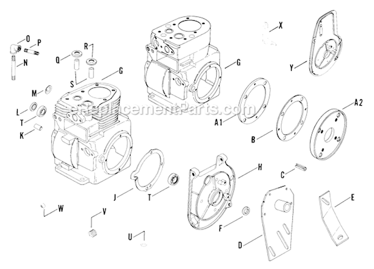 Page H Diagram and Parts List for K161-28659  Kohler Engine