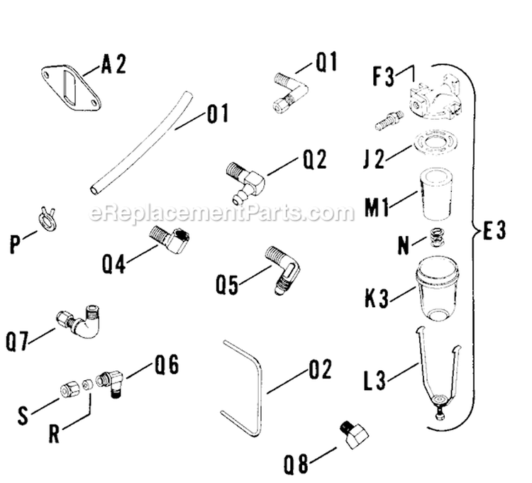 Page Q Diagram and Parts List for K161-28660  Kohler Engine