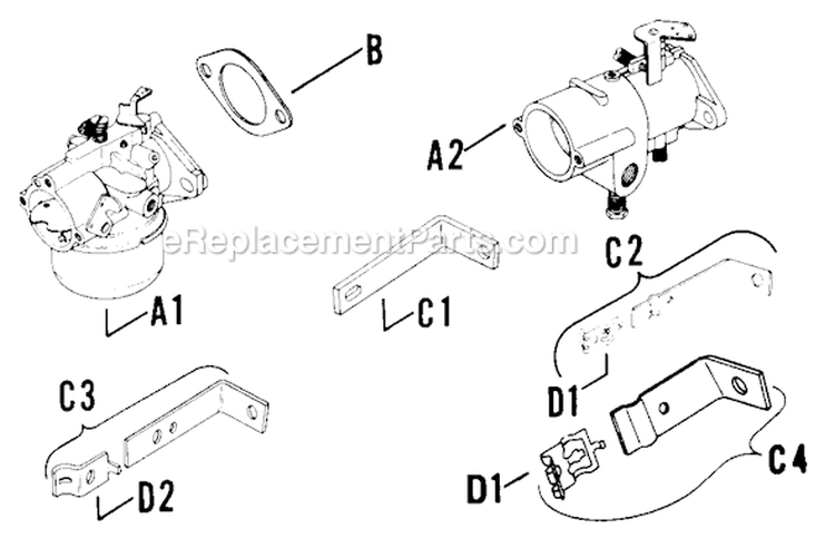 Page E Diagram and Parts List for K161-28660  Kohler Engine