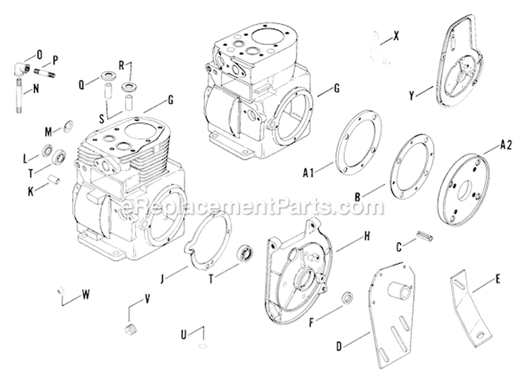 Page H Diagram and Parts List for K161-28660  Kohler Engine
