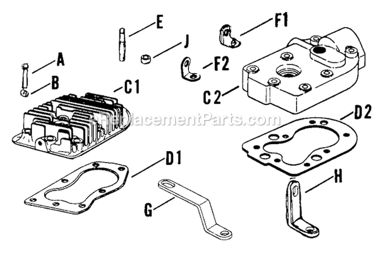 Page J Diagram and Parts List for K161-28661  Kohler Engine
