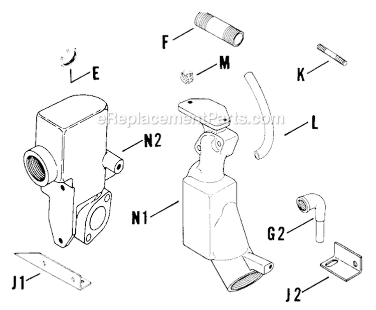 Page M Diagram and Parts List for K161-28661  Kohler Engine