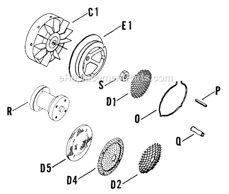 Page O Diagram and Parts List for K161-28661  Kohler Engine