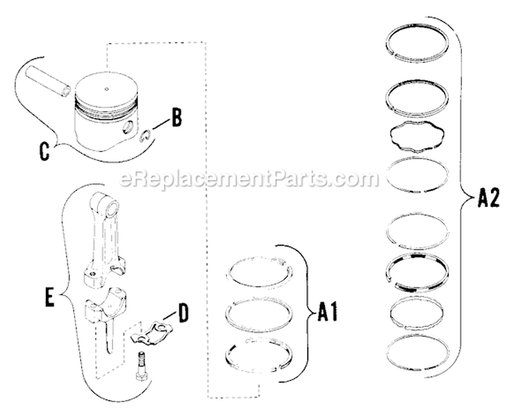 Page X Diagram and Parts List for K161-28661  Kohler Engine