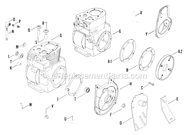 Page H Diagram and Parts List for K161-28661  Kohler Engine