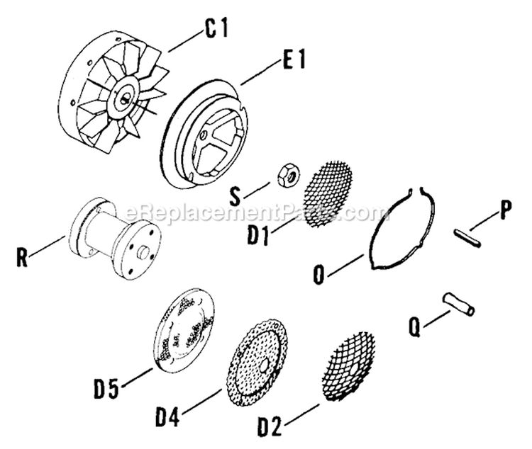 Page T Diagram and Parts List for K161-2866  Kohler Engine