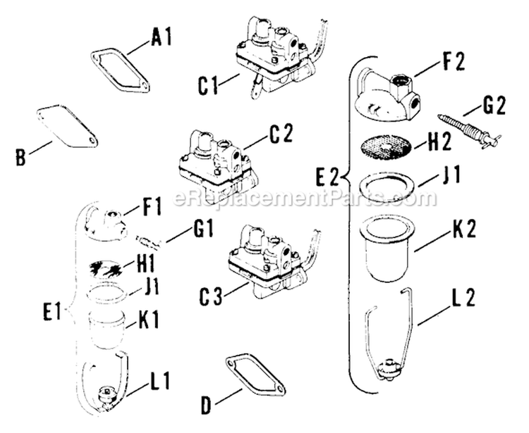 Page U Diagram and Parts List for K161-2866  Kohler Engine