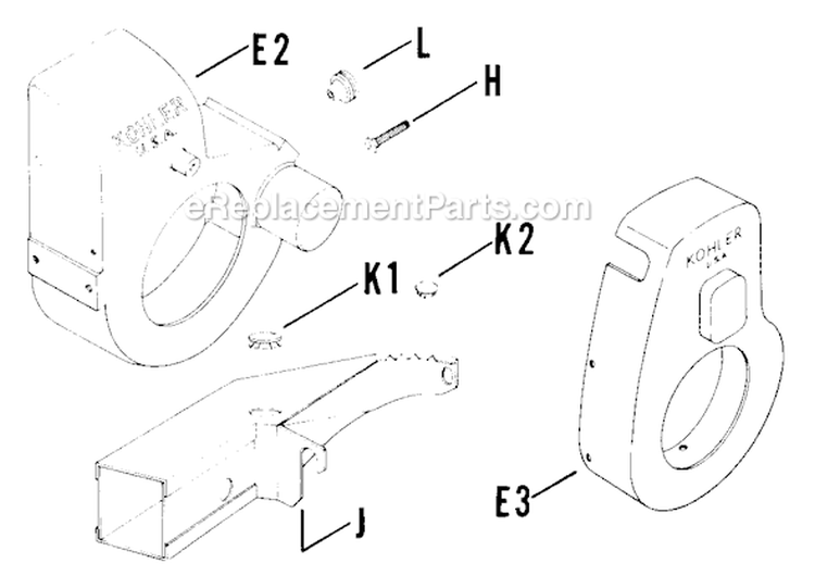 Page D Diagram and Parts List for K161-2866  Kohler Engine