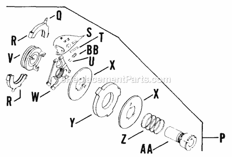 Page H Diagram and Parts List for K161-28887  Kohler Engine