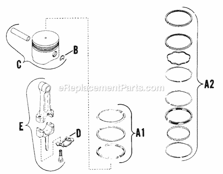 Page T Diagram and Parts List for K161-281060  Kohler Engine