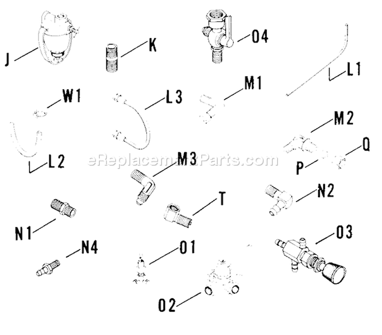 Page V Diagram and Parts List for K161-28824  Kohler Engine
